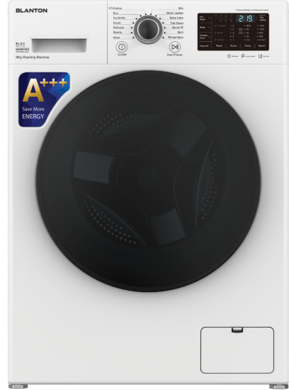تصویر ماشین لباسشویی9 کیلویی اینورتر 9403W سفید بلانتون