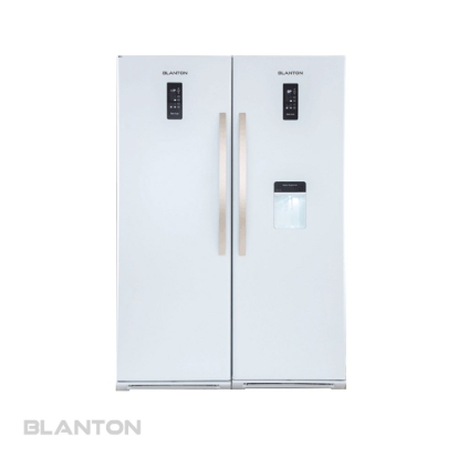 تصویر یخچال دوقلو 19 فوت 1902L  آبریز برقی سفید چرمی بلانتون