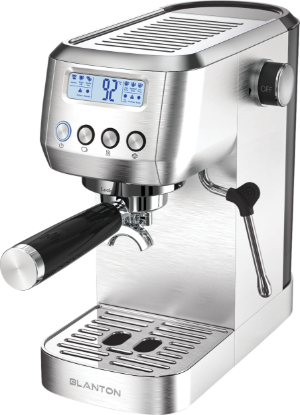 تصویر اسپرسوساز دو کاپ دکمه ای 2114 استیل بلانتون