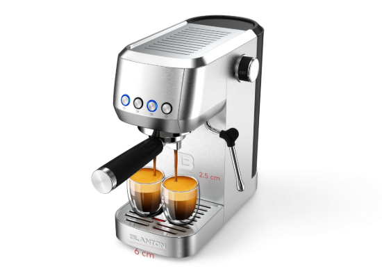 تصویر اسپرسو ساز دوکاپ آنالوگ 2113 استیل بلانتون