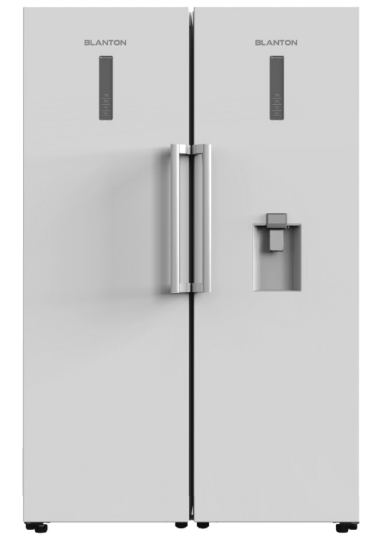 تصویر یخچال دوقلو 2022W آبسردکن‌دار سفید بلانتون