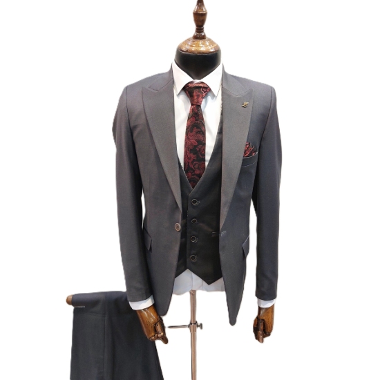 تصویر کت شلوار مردانه مدل جلیقه دو رو پاناما