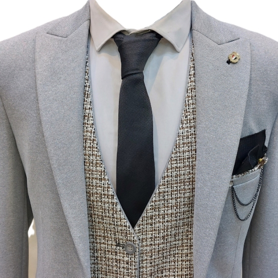 تصویر کت شلوار مردانه مدل اسپرت جلیقه دو رو