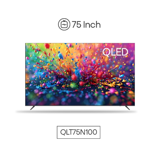 تصویر تلویزیون جی وی سی مدل QLT75N100 سایز 75 اینچ