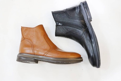 تصویر بوت چرم طبیعی مردانه مدل KM04